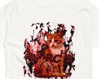 Grappig T-shirt Anarchy Kitty | Grappige shirts, Tiktok-shirt, grappig cadeau-shirt, meme-shirt, donkere humor en meer