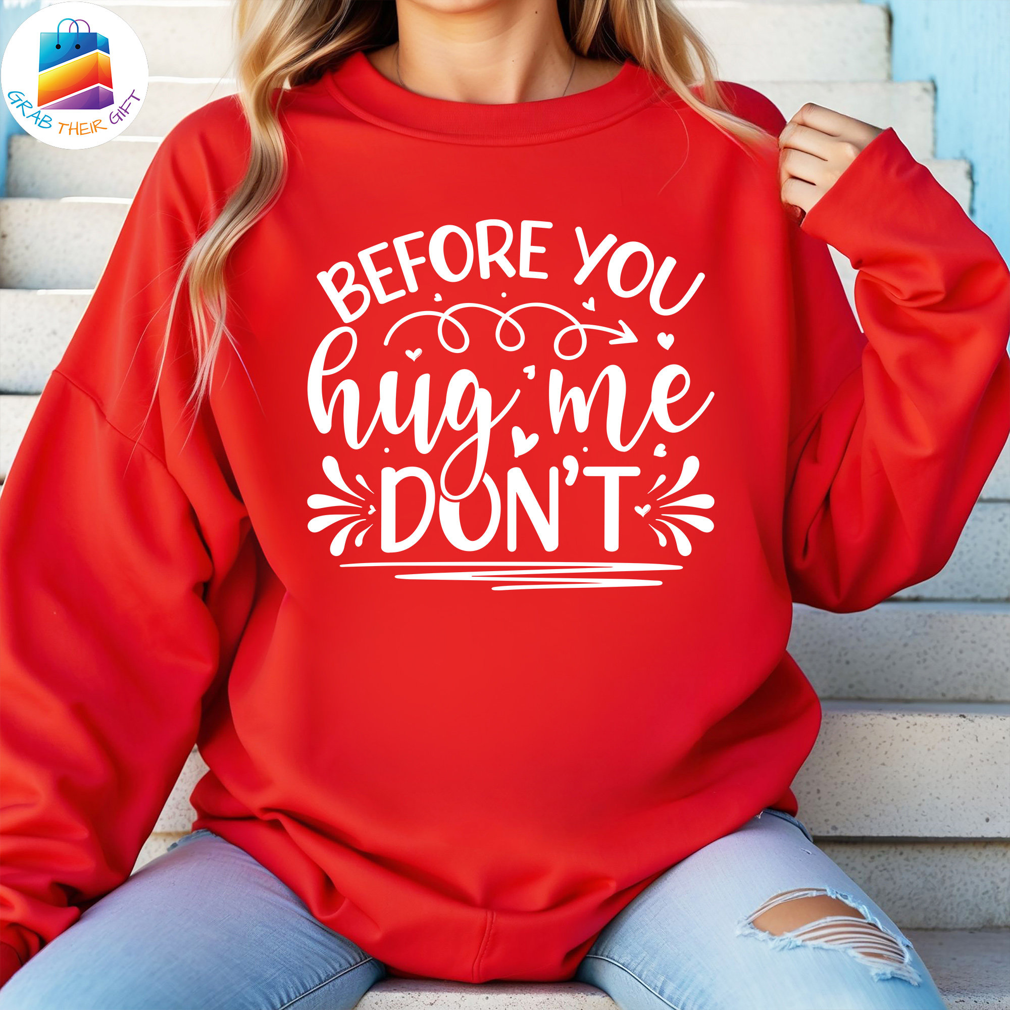 [COMPAGNO]★Hug Me EMBROIDERED HOODIE Custom Embroidered Ghost Hug Matching Hoodies for Couples