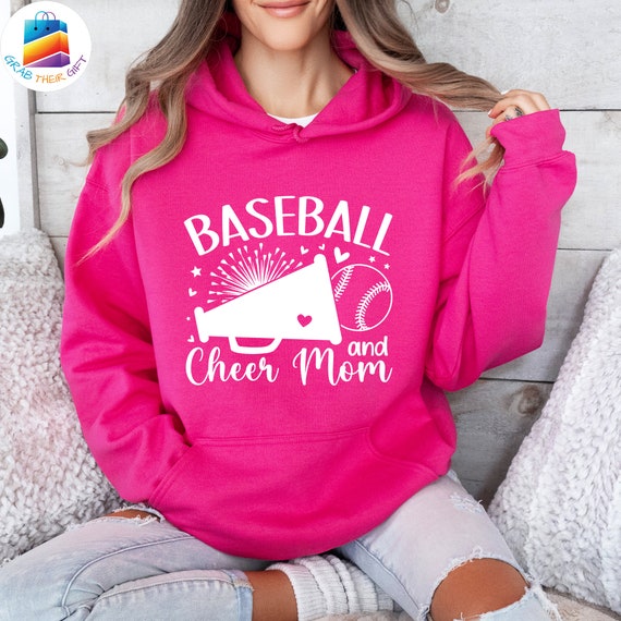 Baseball and Cheer Mom Sweatshirt Baseball Mom Sports Mom Hoodie Funny Baseball Mom Hoodie Motherhood Gift Cheer Mom Life Hoodie Etsy UK