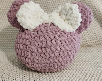 Mini Mouse-Inspired Small Pillow- Crocheted