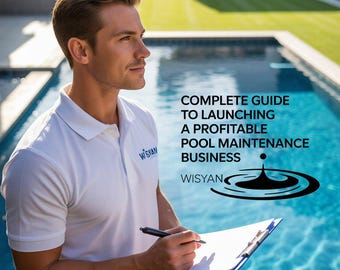 Kit para iniciar un negocio de mantenimiento de piscinas: Cuaderno de trabajo y planificador imprimible (PDF)