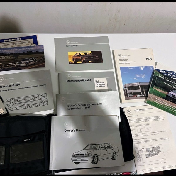 1995 Mercedes Factory Owners Manual & Pamphlets with guides