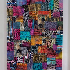 Colorful Boho Collage Wall Art 24 x 36