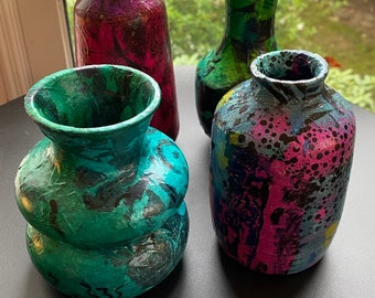 Colorful Abstract Mini Vases