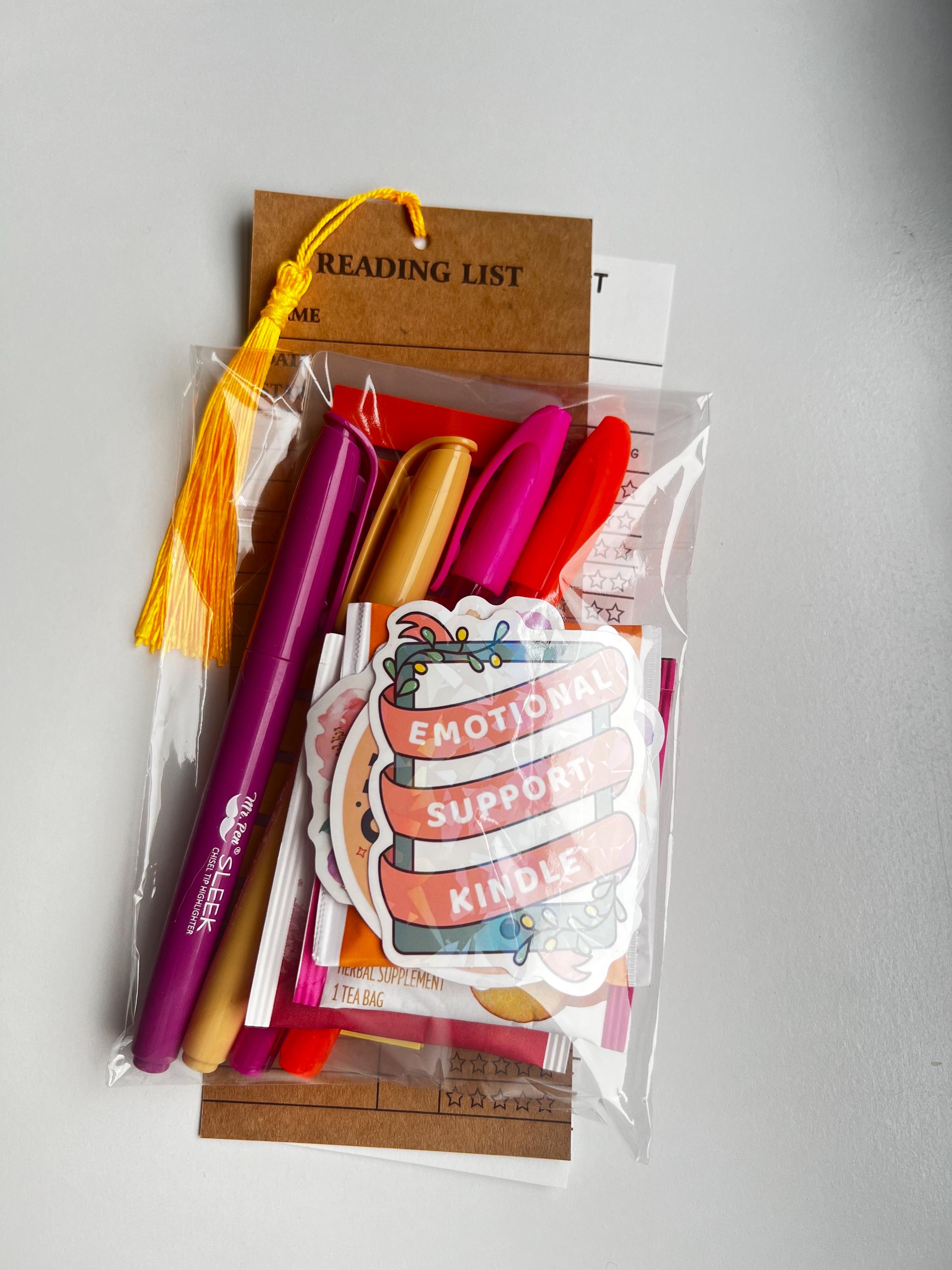 Book Annotating Kit: Pens, Stickers, Bookmarks & Tea - Etsy