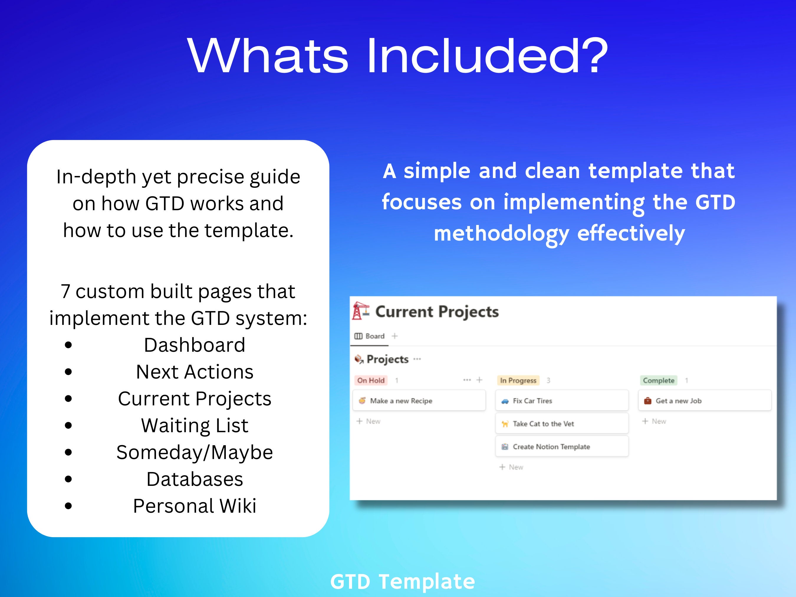 Getting Things Done (GTD) Notion Template | Life Planner | Productivity ...