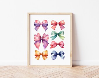 Schleifen png Kokette Aquarell, weiche Mädchen Ära, digitale Sublimation Clipart, Ballettkern