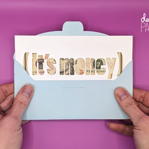 Cartão de dinheiro engraçado e envelope - Cricut DIY - download SVG