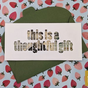 Funny Money Card - Téléchargement de fichiers SVG - Cricut DIY - Téléchargement SVG - Cutting Machine Files - « ceci est un cadeau réfléchi »