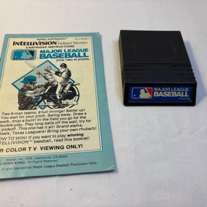 Intellivision Game Cartridge Lot NBA Basketball and Major League Baseball AS IS