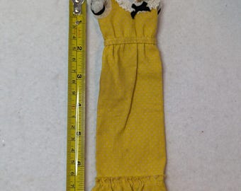 Vintage Original Barbie Clothes 1972 Quick Curl Francie Maxi Dress  #4222