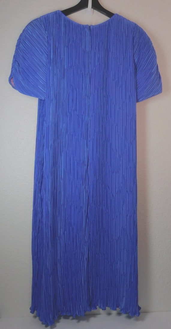 Vintage Joan Leslie Purple Pleated Crinkle Evenin… - image 9