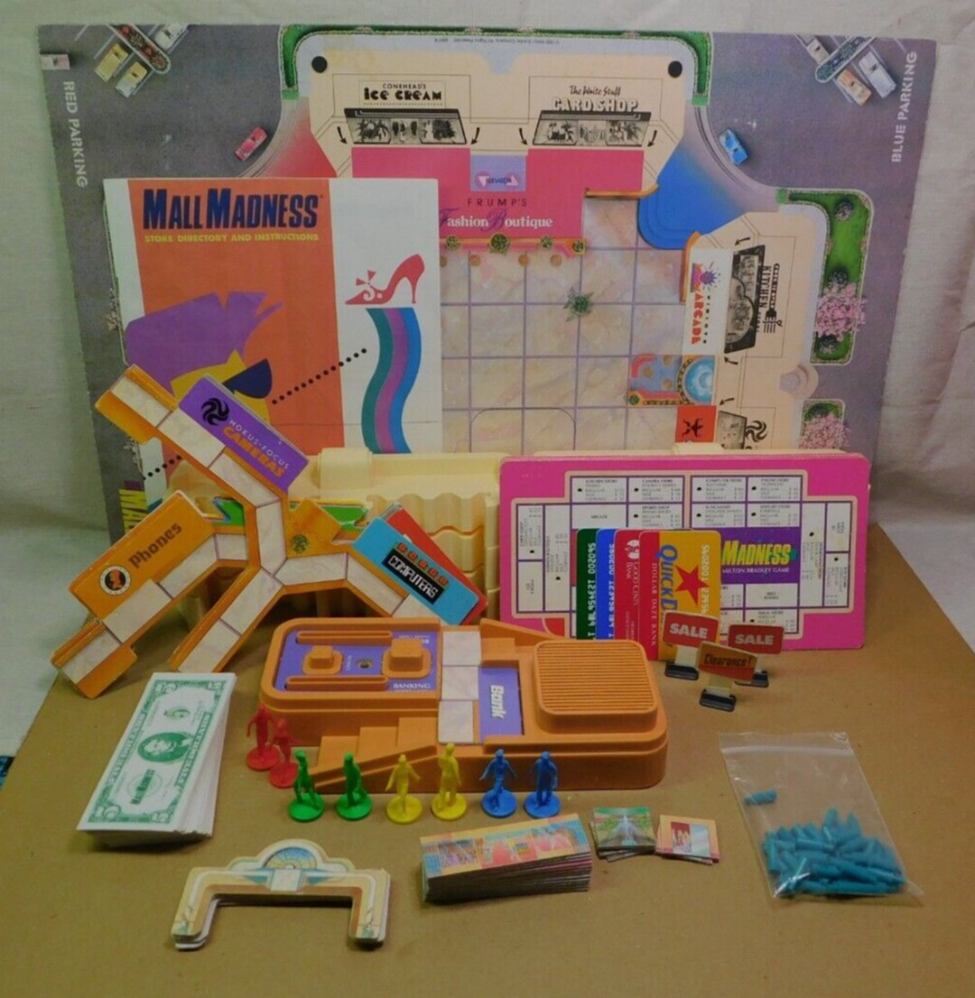 1989 Milton Bradley Mall Madness Board Game 100 Complete Tested