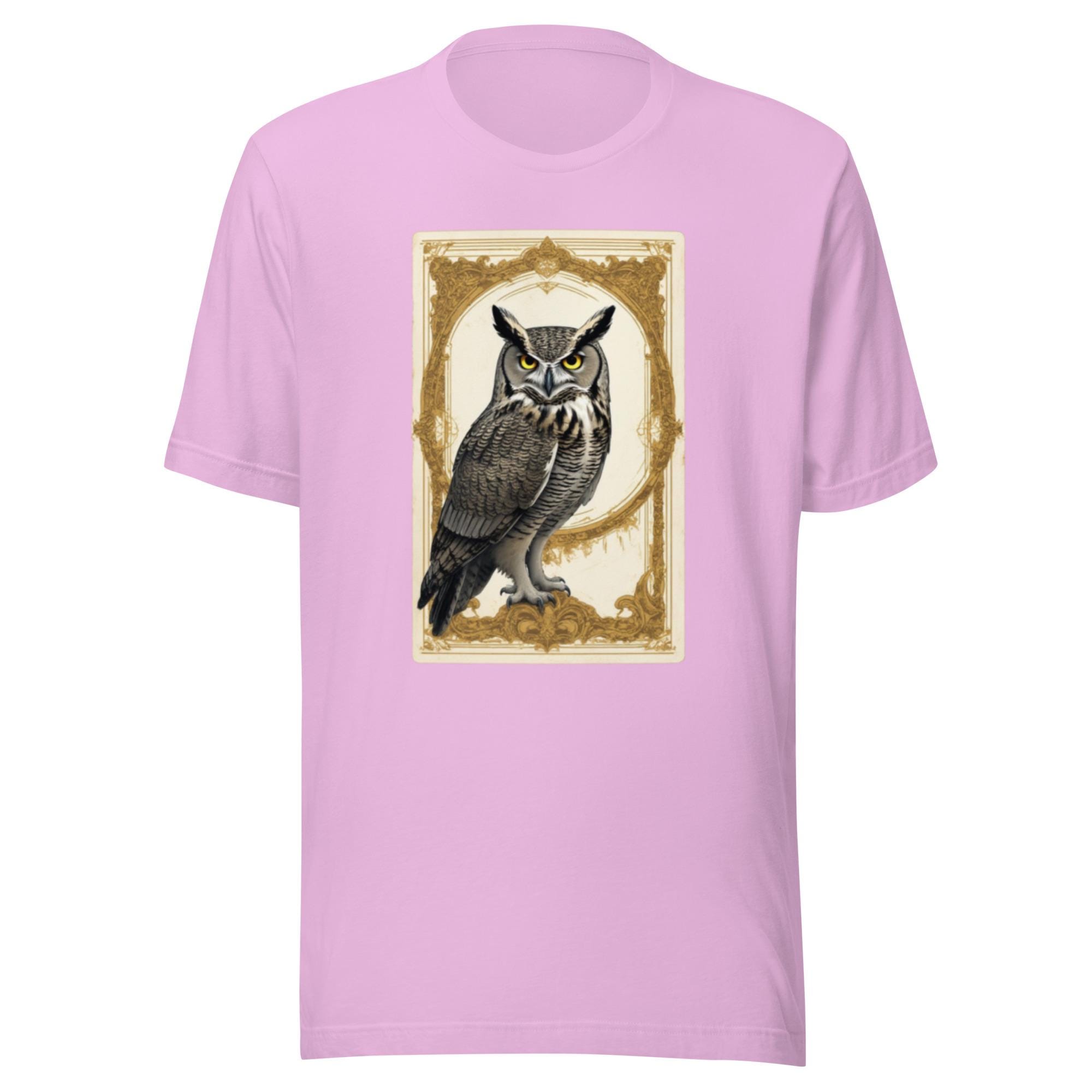 Unisex t-shirt - Classic Natural Owl in a Gold frame - New Design for 2026