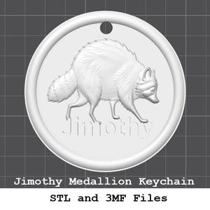 Jimothy de Wasbeer Medaillon Sleutelhanger Bestand 3MF STL GCODE voor 3D-printen - voor beginners