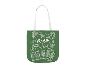 Bolsa de lona con el dibujo del zodiaco Virgo, regalo de cumpleaños astrológico