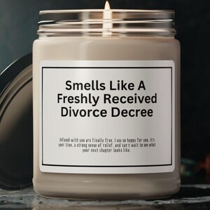 Divorce Gift. Funny Divorce Candles, Divorce Celebration, Divorce Party, New Beginnings, Newly Singly, Divorce Party Gift, Break Up Gift