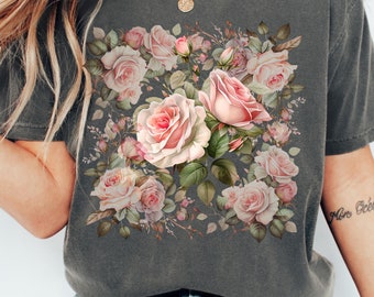 Vintage Pressed Flowers Shirt Comfort Colors Boho Cottagecore Tshirt Botanical Floral Tee Wildflowers Sweatshirt Fairycore Gift Garden Lover