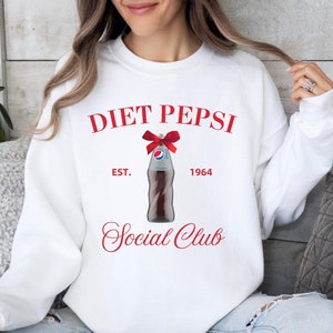 Diet Pepsi Social Club Sweatshirt Hoodie Pepsi Diet Coke Sweatshirt Diet Pepsi Shirt, Diet Pepsi Bow Sweatshirt, Gifts for Pepsi Lovers