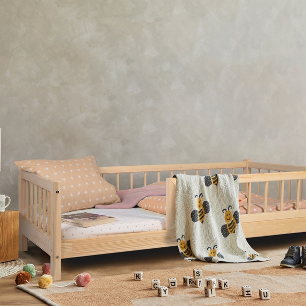Hausbett, Kinderbett, Montessori-Haus, Kleinkindmöbel, Kinderspielzimmer, Hausbett, Kinderbett aus Holz,