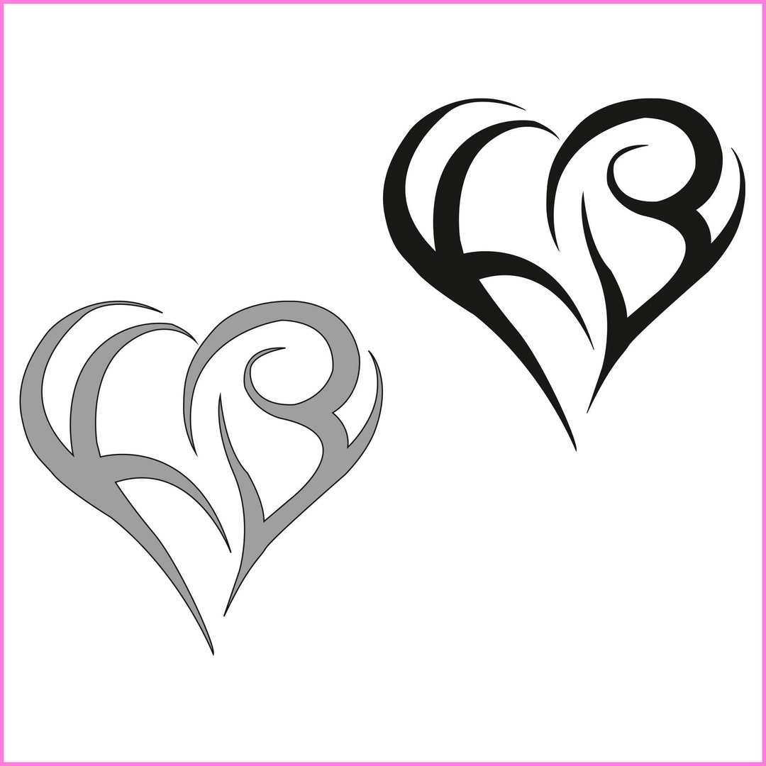 Beautiful Hearts,heart Shape Svg Png Eps, Solid Heart Svg, Png, Eps