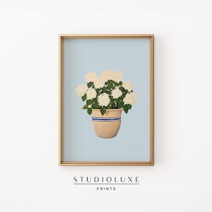 Hydrangea Print | Coastal Wall Art | Trendy Apartment Decor | Summer Printable Wall Art | Beachy Wall Art | Coastal Granddaughter Prints