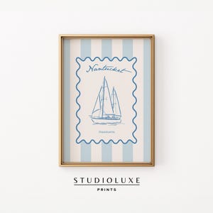 Nantucket Print, East Coast Prints, Coastal Wall Art, Coastal Granddaughter Aesthetic, Printable Art, Beachy Wall Art Trendy Apartment Decor