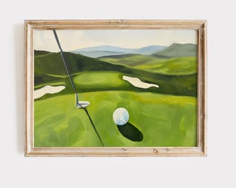 ゴルフコースの絵画：SportsCore ウォールアート（デジタル
