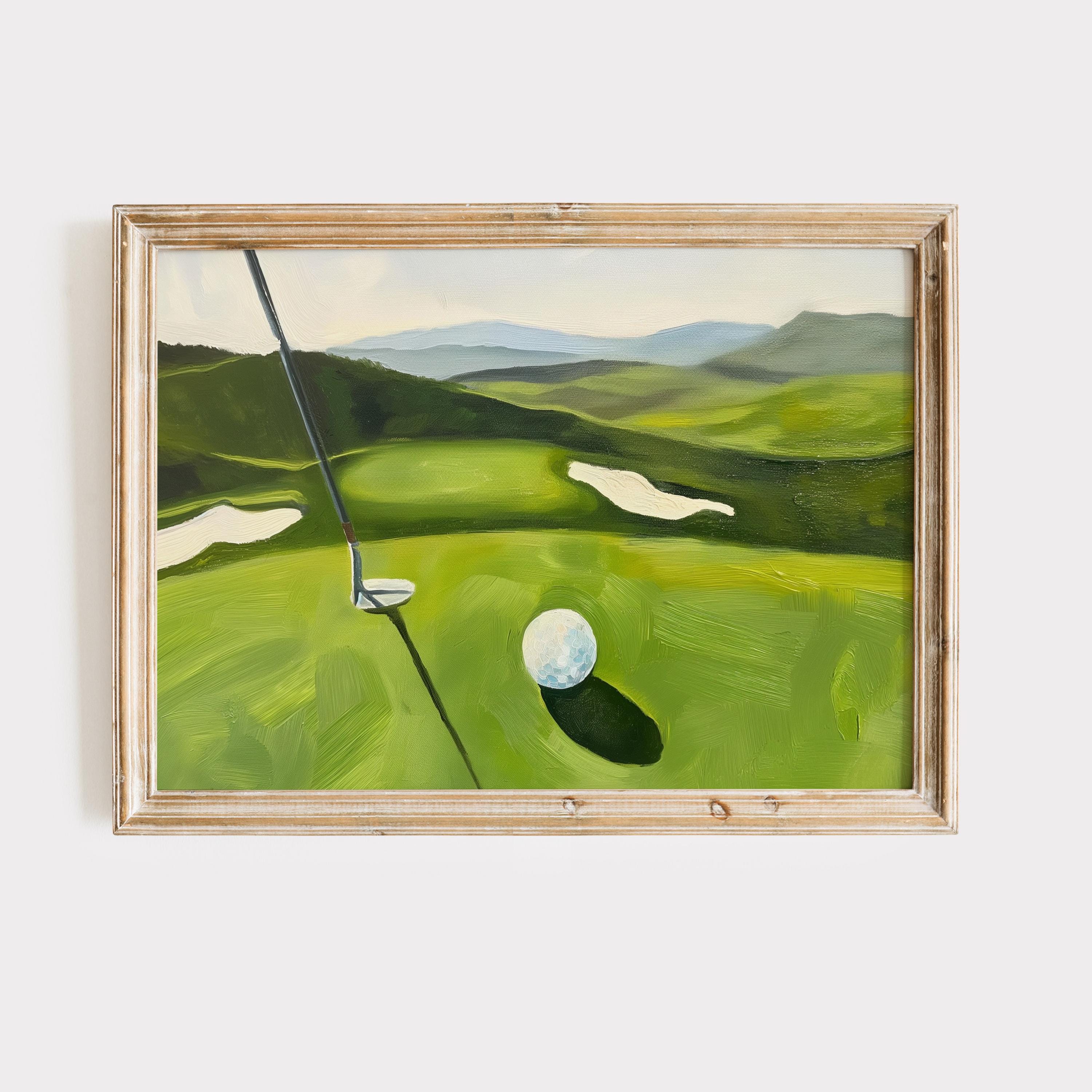 ゴルフコースの絵画：SportsCore ウォールアート（デジタル