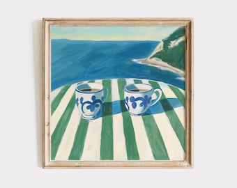 Pintura de café italiano: Impresión artística de espresso, decoración de cocina (descarga digital)
