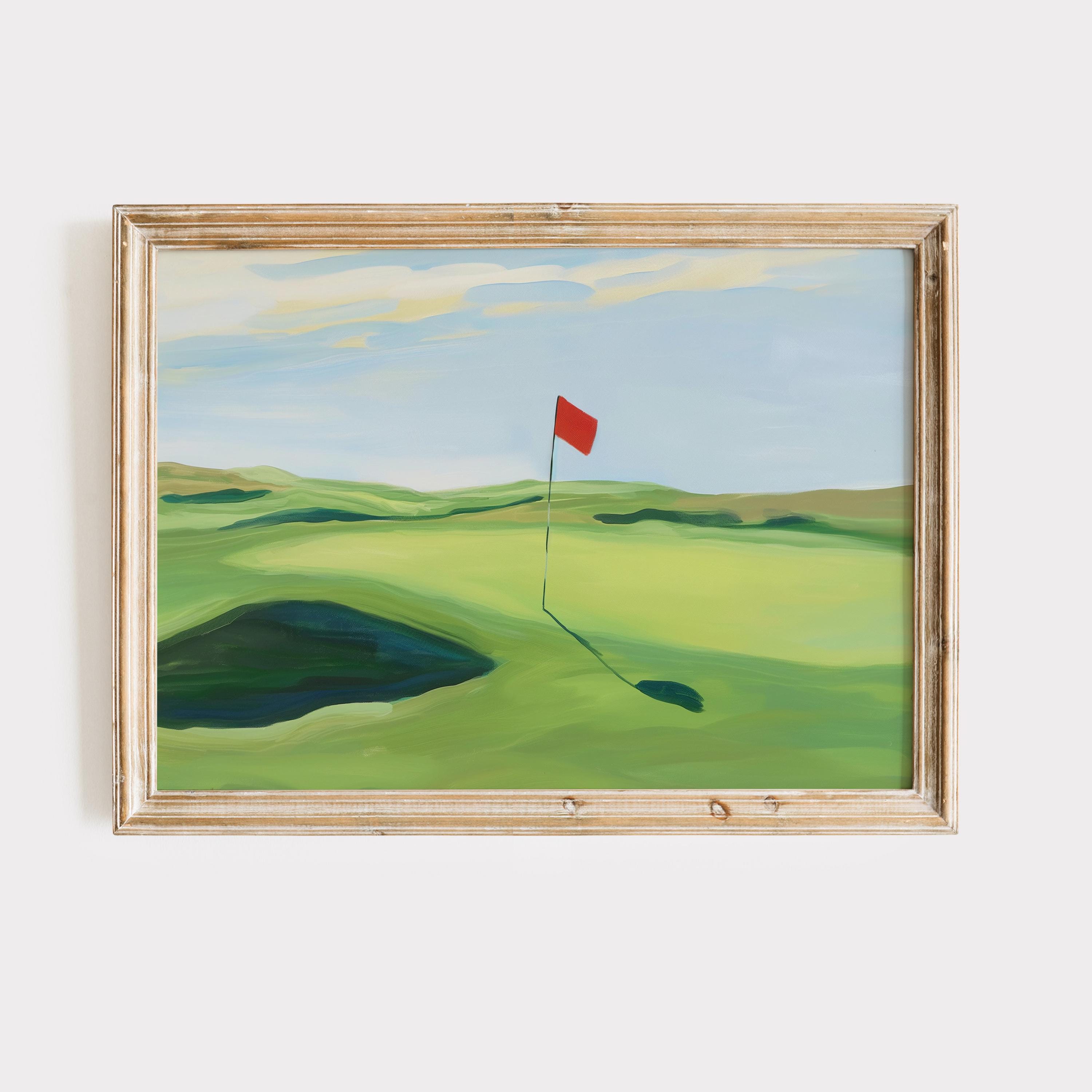 ゴルフコースの風景画：トレンドのSportsCoreウォールアート（デジタル
