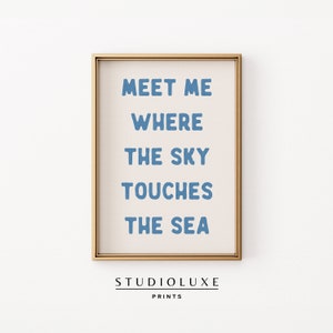 Beachy Wandkunst | Inspirierend Zitat Druck | Blau Wand Kunst | DRUCKBARE KUNST | Küsten-Enkelin Drucke | Minimalistisches Poster | Küstenkunst