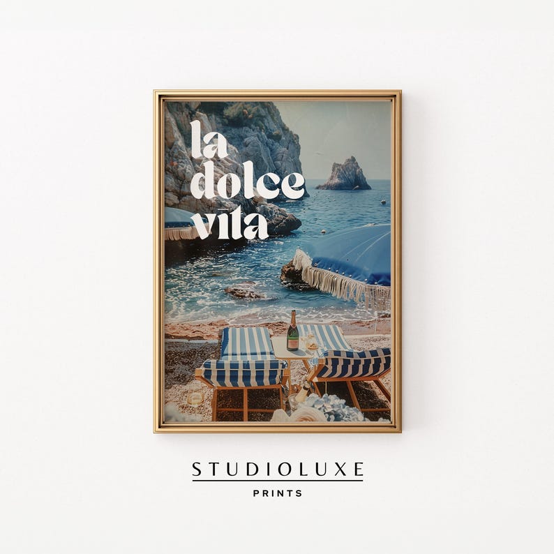 La Dolce Vita Print: Luxury Italian Beach Coast (digital Download) - Etsy
