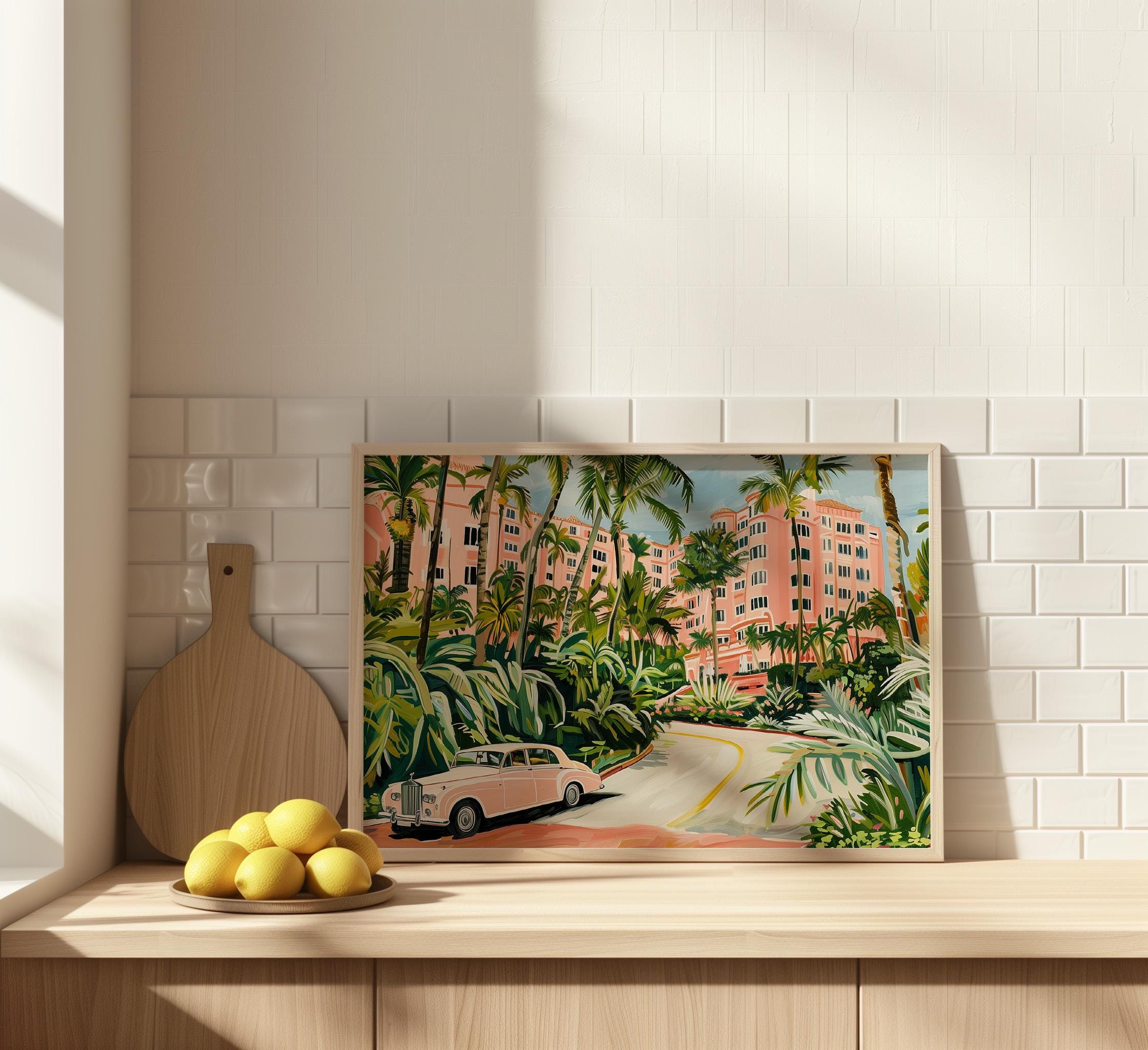 Beverly Hills Hotel Print: Pink California Art, West Coast Decor