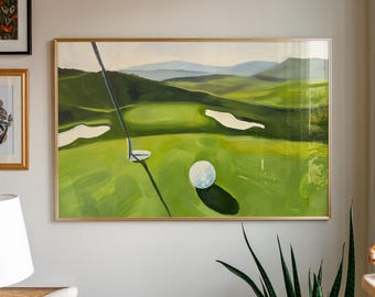 ゴルフコースの絵画：SportsCore ウォールアート（デジタル