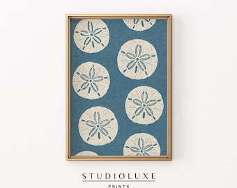 Impresión de dólar de arena costero: decoración de casa de playa, arte mural náutico (descarga digital)