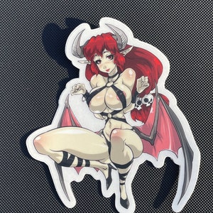 Succubus waifu 4&quot; Clear Border sticker