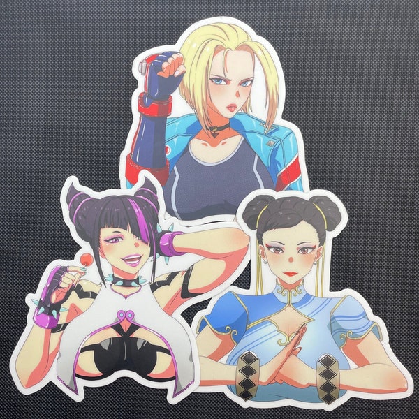 SF 6 | 4" sticker | Chun-Li, Cammy, Juri |