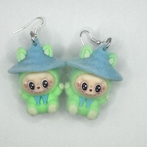 Labubu Bunny Plush Earrings: Handmade Kawaii Y2K Jewelry