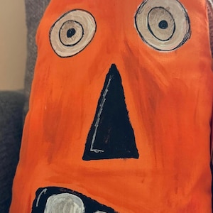 Smelly Old Pumpkin - Primitive retro Halloween pumpkin - farmhouse folk art fall decor - spooky season