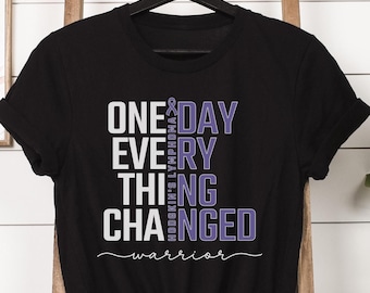Hodgkin's Lymphoma Cancer Tshirt, Cancer Warrior Shirt, Purple Awareness Ribbon, Hodgkin's Lymphoma Awareness T-shirt, Support Team Gift