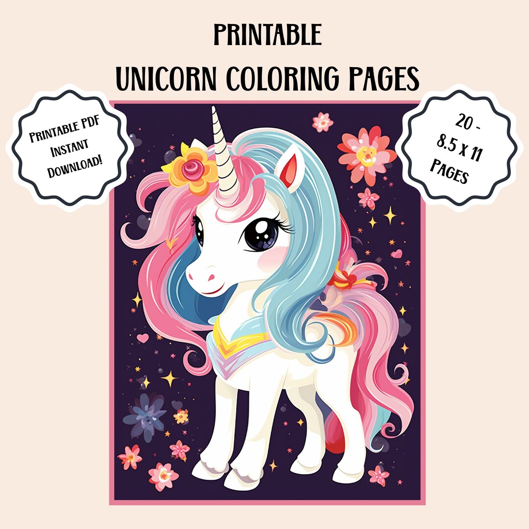 Unicorn Coloring Sheet, Unicorn Coloring Pages for Kids, Coloring Pages ...