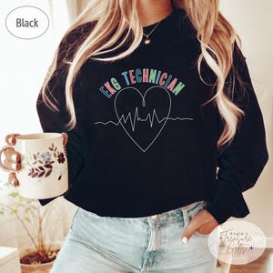 EKG Technician Sweatshirt Unisex Heartbeat Design, Crewneck Gift for Healthcare Workers, Cozy Medical Apparel