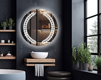 LED Mirror for Bathroom, Personalized Mirror, Modern Mirror, Decorative Mirror, Asymmetric Mirror