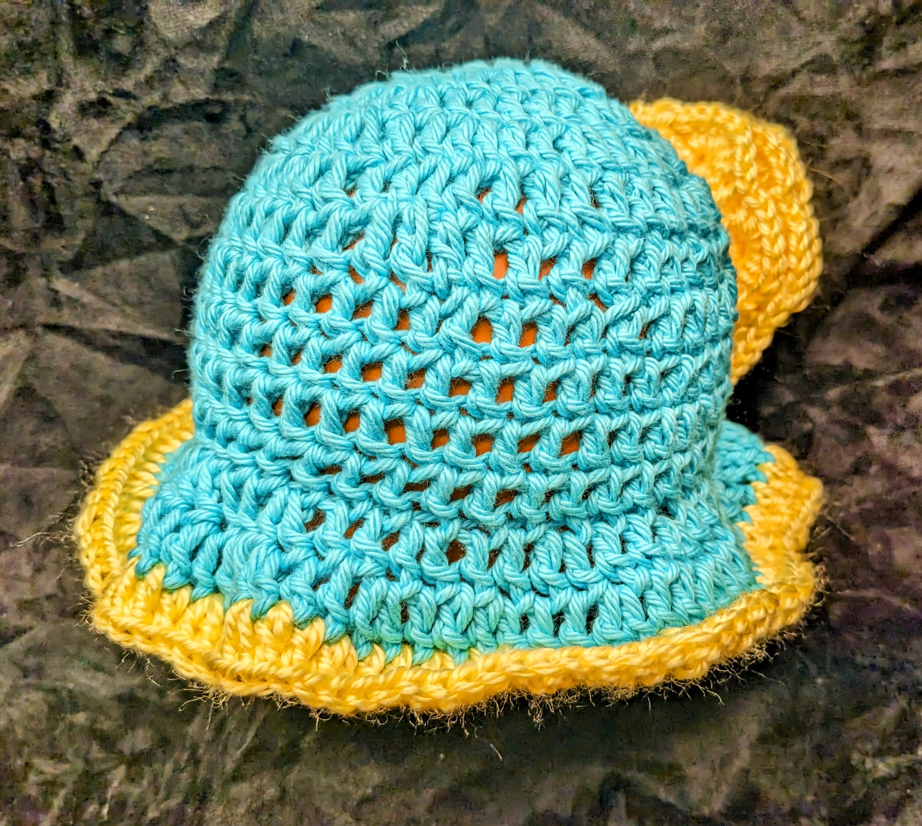Cotton Crochet  Newborn Sundress & Hat Set