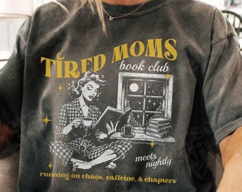 Book Club Shirt For Moms Bookish Gift For Mom Booktrovert Book Lover Gifts Romantasy Reader Shirt Motherhood Shirt Booktok Merch Reader Gift