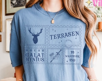 Terrasen Shirt Throne Of Glass Aelin Galathynius Sweatshirt Licensed SJM Merch Rowan Whitethorn Dorian Thirteen Manon Blackbeak ACOTAR TOG