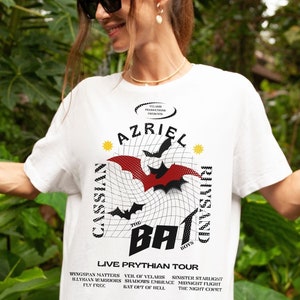 ACOTAR Bat Boys band T-shirt Rhysand Cassian Azriel Velaris Night Court gelicentieerd SJM Merch Illyrische krijger TOG Crescent City leesgrage shirt
