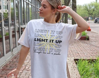 Crescent City Shirt Light It Up Bryce Quinlan Danika Fendyr Lunathion Hunt Athalar Umbra Mortis Ruhn Danaan Licensed SJM Merch Flame Shadow