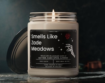 Zade Meadows Candle, Officially Licensed H.D. Carlton Merch, Haunting Adeline Cat and Mouse Duet, Bookish Soy Candle, Book Lover Gift